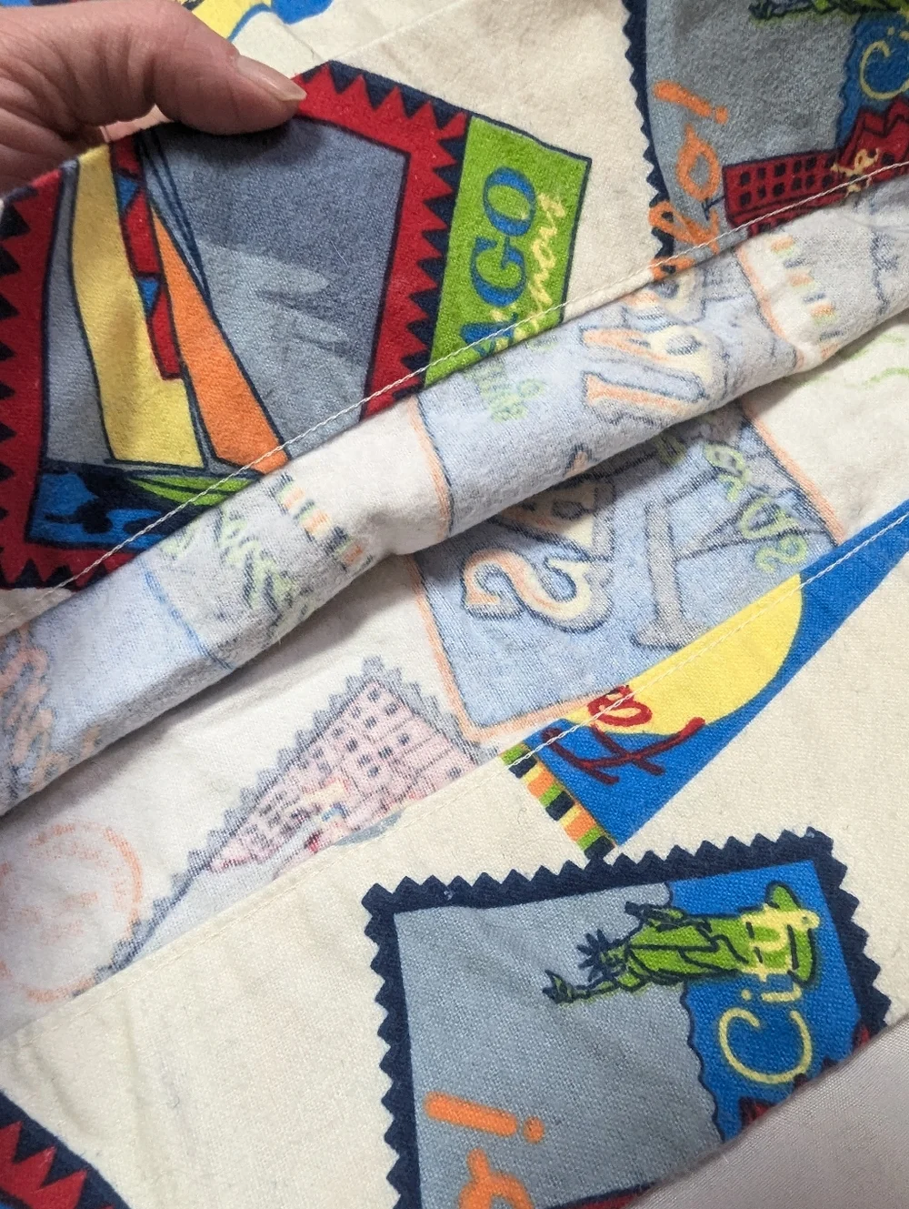 Set Of 2 Flannel Postcard Travel Printed Standard Pillow Cases 28
